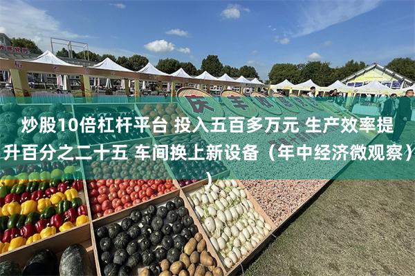 炒股10倍杠杆平台 投入五百多万元 生产效率提升百分之二十五 车间换上新设备（年中经济微观察）
