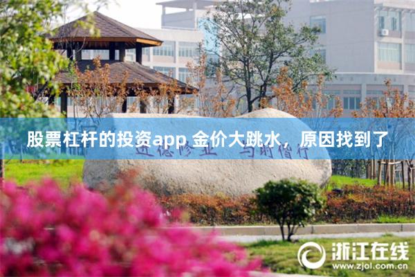 股票杠杆的投资app 金价大跳水，原因找到了