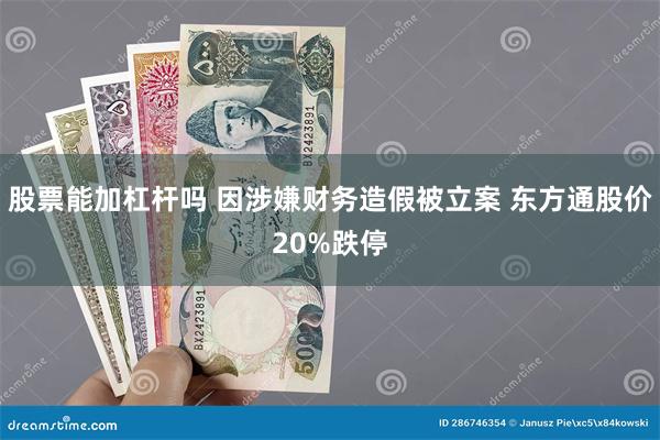 股票能加杠杆吗 因涉嫌财务造假被立案 东方通股价20%跌停