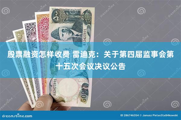 股票融资怎样收费 雷迪克：关于第四届监事会第十五次会议决议公告
