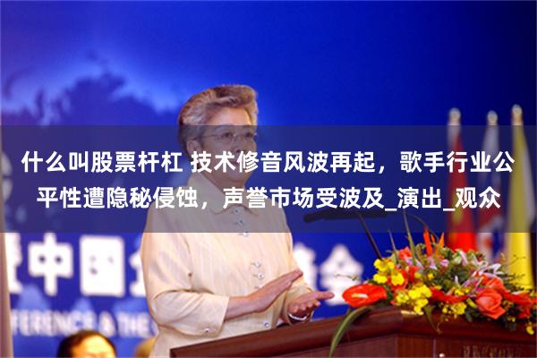 什么叫股票杆杠 技术修音风波再起，歌手行业公平性遭隐秘侵蚀，声誉市场受波及_演出_观众