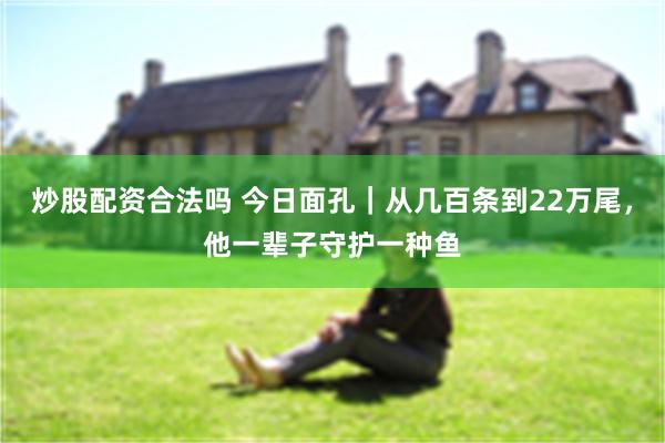 炒股配资合法吗 今日面孔｜从几百条到22万尾，他一辈子守护一种鱼